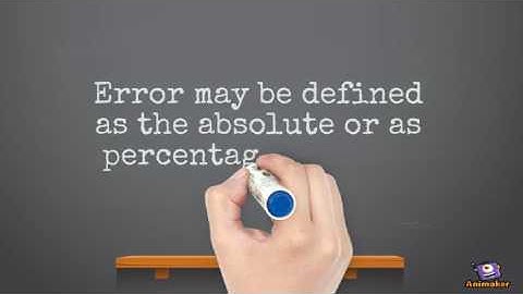 Types of error in measurement