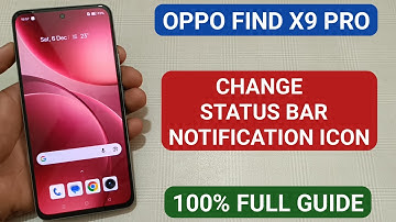 oppo find x9 Pro mein status bar notification icons change kare