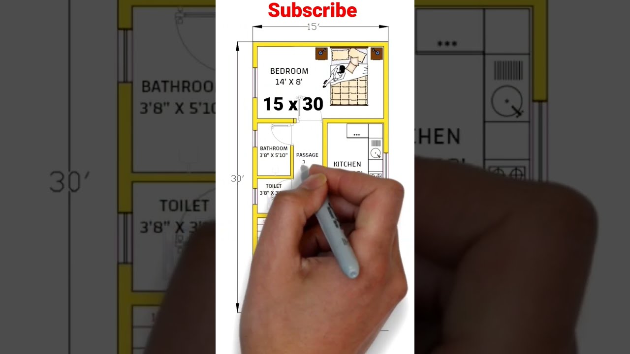 15 X 30 House Plan Ghar Ka Naksha Autocad Home Viralshorts
