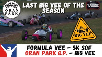 High SoF Race - iRacing Formula Vee Oran Park - Final Big Vee Of The Season