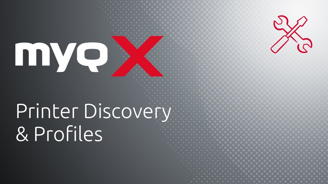 MyQ X Printer Discovery & Profiles YouTube