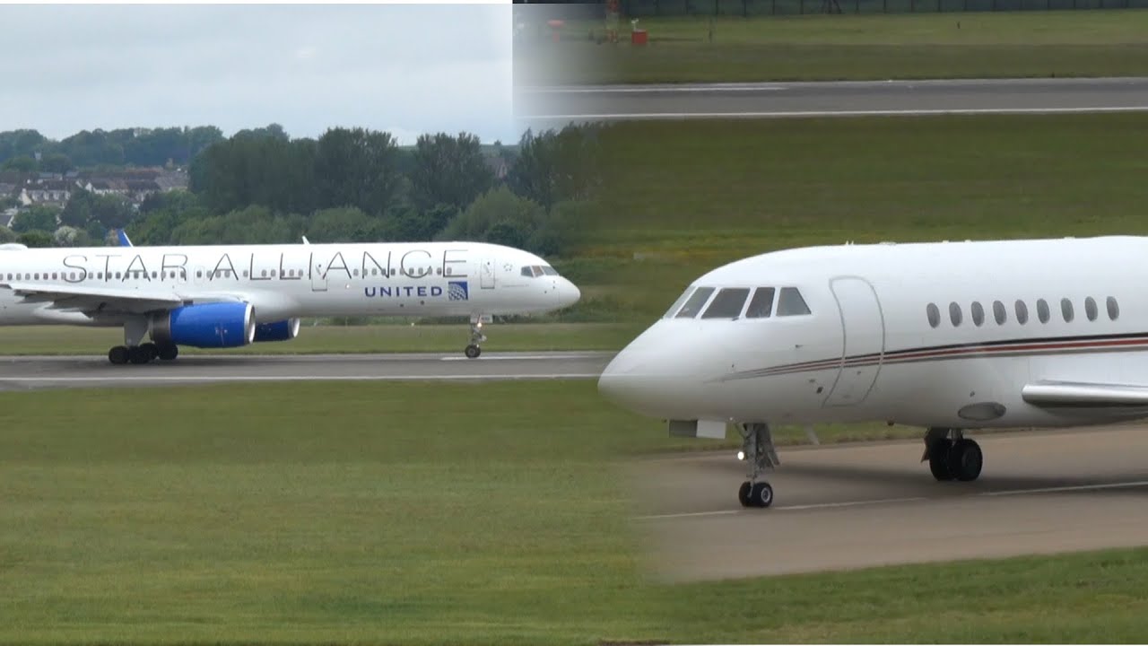 STAR ALLIANCE B757 + FALCON 2000X | EDINBURGH AIRPORT PLANESPOTTING 4K