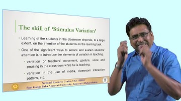 Teaching skills: Stimulus Variation - Dr. Gajanan Gulhane