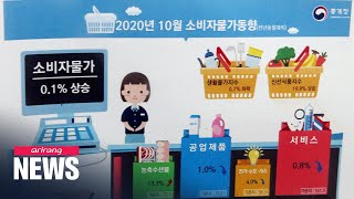 S. Korea's Consumer Price Index inflation rate 0.1% y/y in Oct.: Statistics Korea