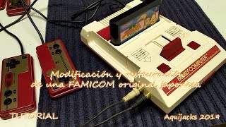 Restaurar y MOD de una Famicom. Salida de audio y vídeo compuesto. Blanqueado de carcasas.