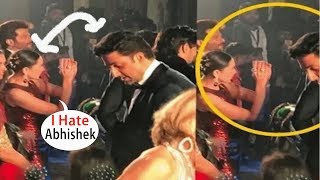 Shocking : Karisma Kapoor dancing with ex bf Abhishek Bachchan and his wife Aishwarya Rai Bachchan