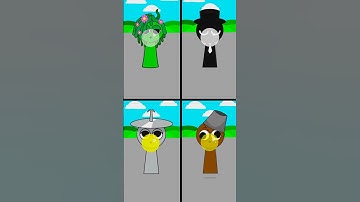 Sprunki Incredibox Vineria, Brud, Clukr, Black with Bubble Gum #sprunki #sprunkiincredibox #shorts