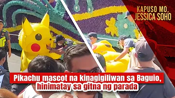 Pikachu mascot na kinagigiliwan sa Baguio, hinimatay sa gitna ng parada! | Kapuso Mo, Jessica Soho