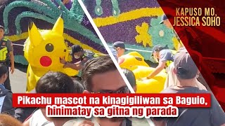 Pikachu mascot na kinagigiliwan sa Baguio, hinimatay sa gitna ng parada! | Kapuso Mo, Jessica Soho