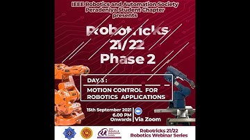 Motion Control for Robotics Applications | Workshop Series | Day 3 | Robotricks 21/22 Phase 2