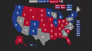 2024 Election Prediction - Kamala Harris vs Mike Pence