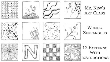 Easy Zentangle Doodles - 12 More Zentangle Patterns Step by Step - Weekly Zentangle Tutorial Vol. 02