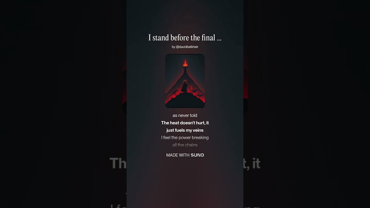I stand before the final burning gate