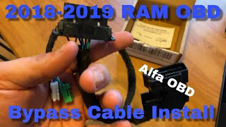 2018-2019 Ram OBD bypass cable installation screenshot 5