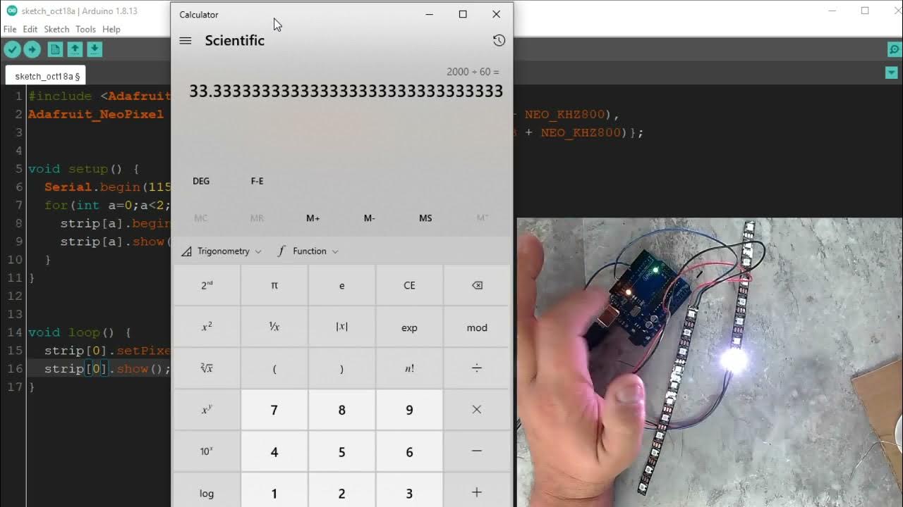 NeoPixel 108 - power consumption (ma) - YouTube
