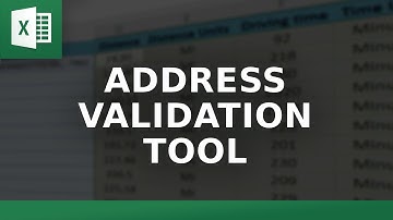 Address Validation Tool in Excel