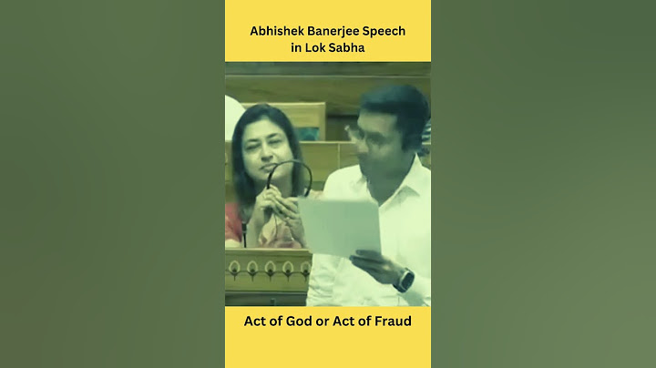 Abhishek Banerjee Speech Act of God or Act of Fraud | Abhishek Banerjee in Lok Sabha | #shorts