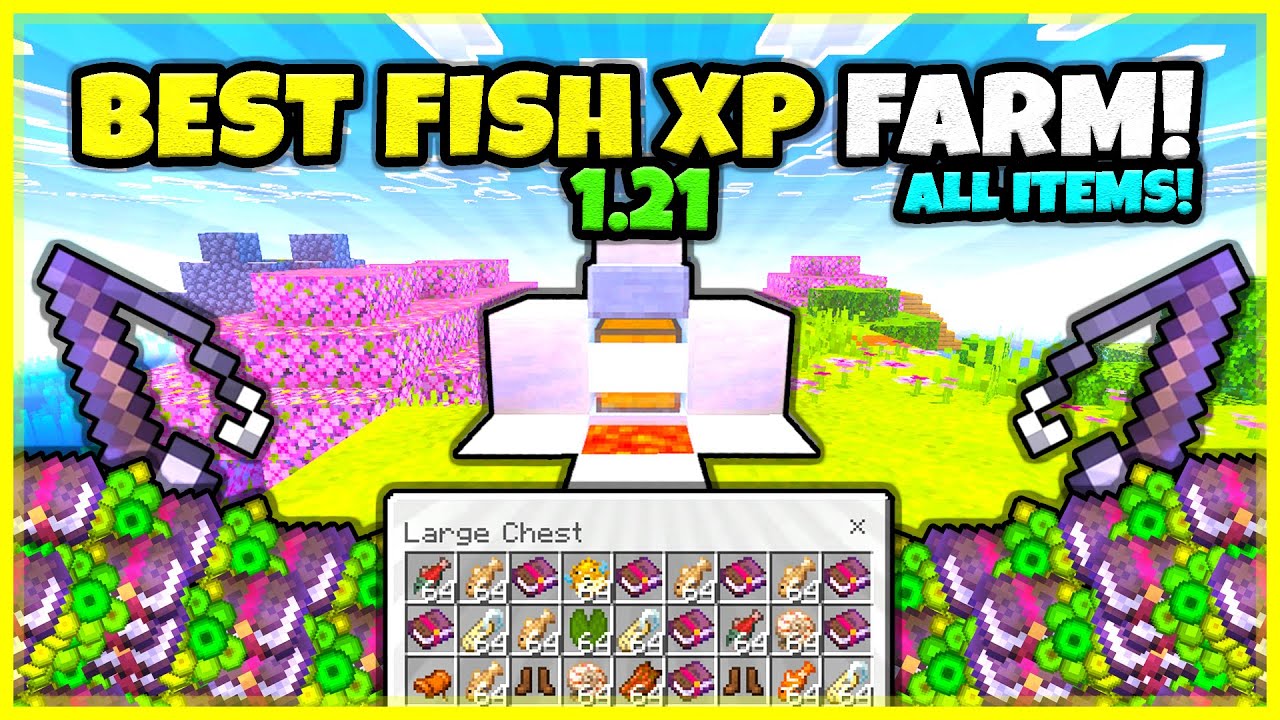 BEST FISH XP FARM (AUTOMATIC!) In Minecraft Bedrock 1.21 !! - YouTube