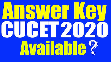 Answer Key & Solutions of CUCET 2020 Question Paper