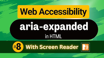 Aria-expanded attribute in HTML | HTML for Web Accessibility