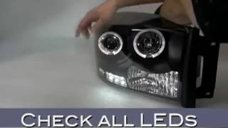 Spyder Auto Installation: 2006-08 Dodge Ram 1500 CCFL LED Halo Projector Headlights