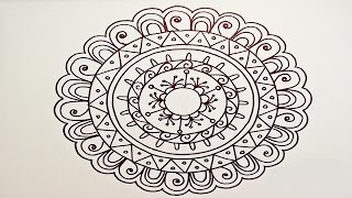 mandala easy drawing simple beginners designs fun drawings