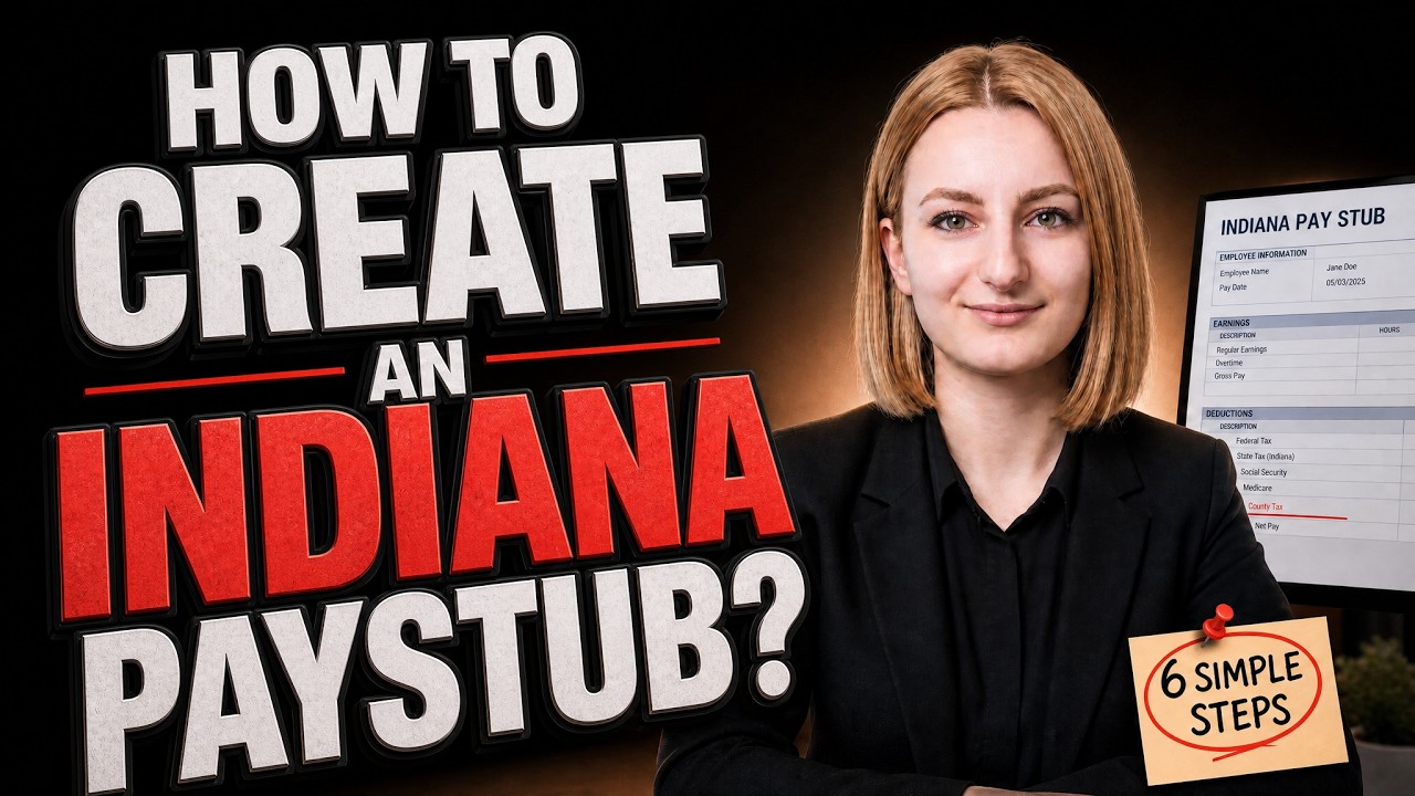 Video thumbnail: how to make an Indiana paystub in minutes