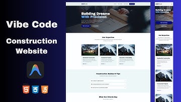 100% Build Construction Website in 10 Minutes — Tailwind + JavaScript (Antigravity Vibe Code)