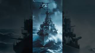 Battleship in the Storm | Epic Ocean Warfare Cinematic Animation #trending #ship #fire #shorts