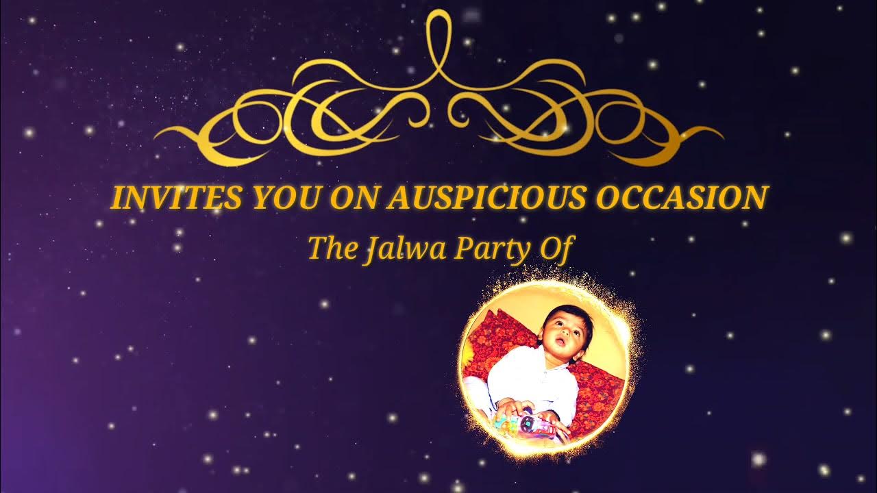 Jalwa Party Invitation Of AADVIK SHARMA Whatsapp Invitation Video