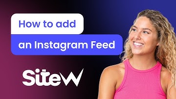 How to add an Instagram Feed to SiteW