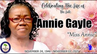 Annie Gayle {Miss Annie} Funeral Service