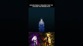 Sasuke Finally Realized That He Choose The Wrong Path