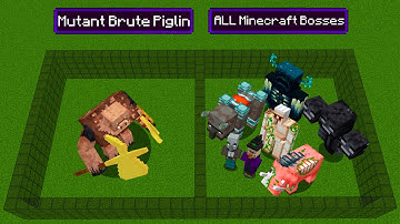 Mutant Brute Piglin VS All Minecraft Boss