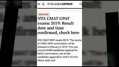 GPAT RESULT 2019(Date announced-5th Feb 2019)
