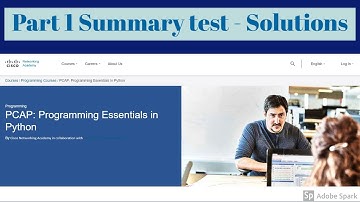 Part 1 Summary Test || Solutions || Programming essentials in python || python quiz