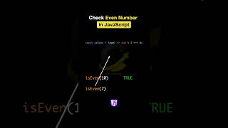 How to check even number in JavaScript