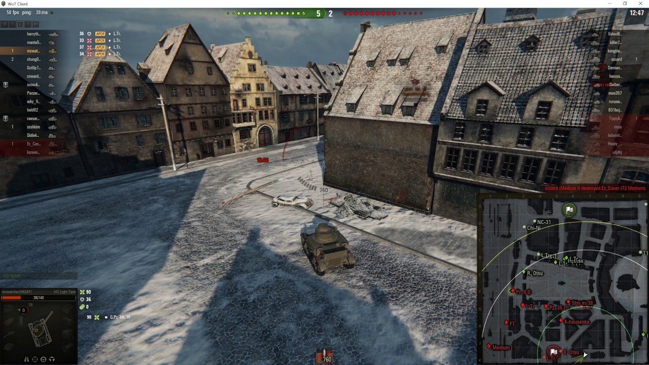 [World of Tanks]M2 light first gameplay