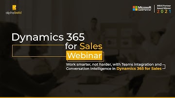 Webinar:Work smarter with Teams Integration & Conversation Intelligence in Dynamics 365 for Sales