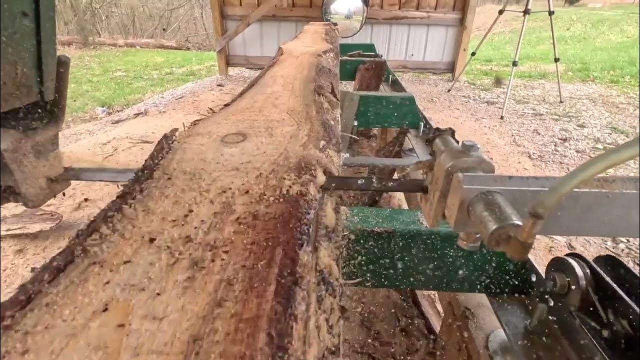 trying out the new woodland mills log scales on our HM126 sawmill sawmill woodland mills