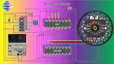 Stepper motor driver with 555 ,4017 and ULN2003 ICs