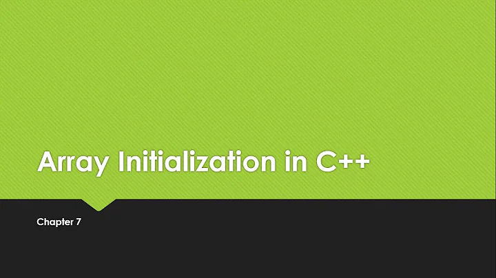 C++ Tutorials-7.2- Array Initialization