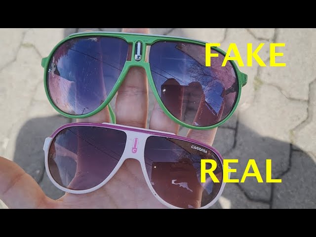 Carrera sunglasses real vs fake. How to spot fake Carrera eye wear - YouTube