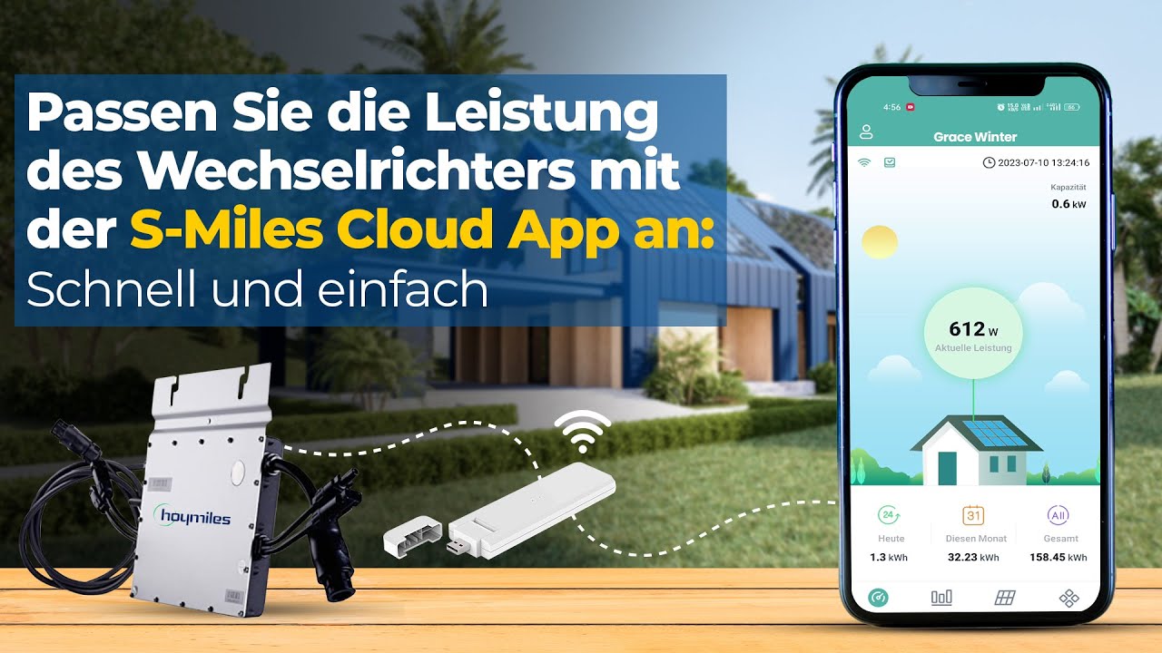 Wie kann ich die Leistung meines Hoymiles-Wechselrichters mit der S