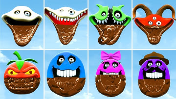 TURNING INTO CHOCOLATE ALL ROBLOX HUNGRY WORM FAMILY In Garry