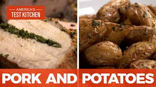 How to Make Herb-Crusted Pork Roast and Roasted Fingerling Potatoes