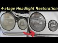 Mercedes W210 4-stage Headlights restoration