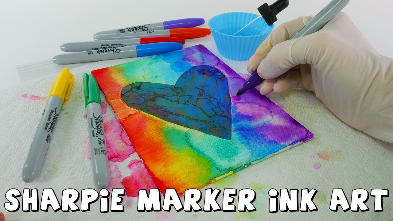 Sharpie Arts Crafts Using Sharpie Marker Ink To Paint Sharpie