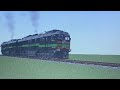 Minecraft Тепловоз 2ТЕ116У из 4-х секций и 201 вагона. Обзор мода для IR на длинные составы