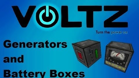 Voltz Pack: [Tutorial] Generators and Battery Boxes